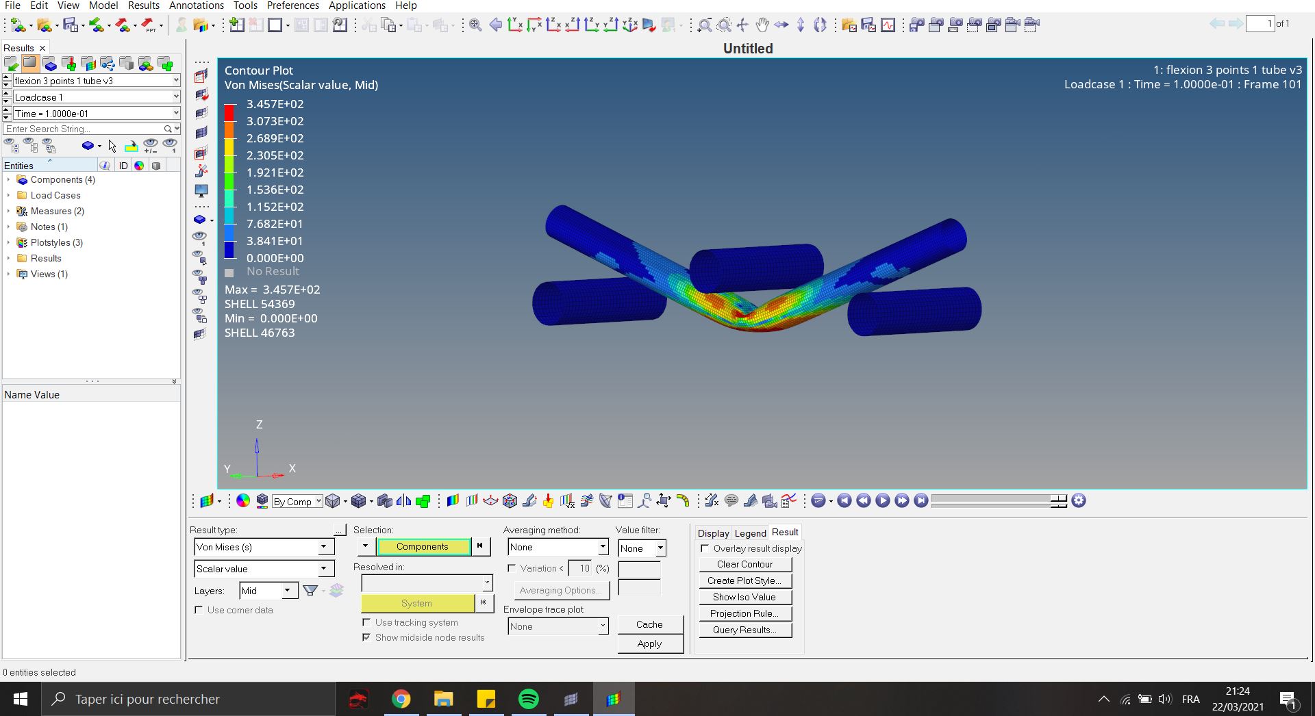 How To Plot Load Versus Deflection For A 3 Point Bending Test With Radioss Radioss Altair Products Altair Community